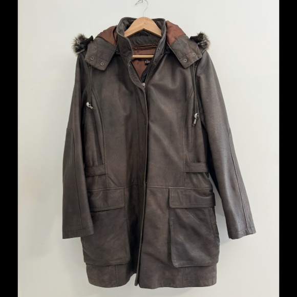 DANIER | Winter Jacket Outer Brown 100% Genuine Leather Women’s Medium - Picture 1 of 13